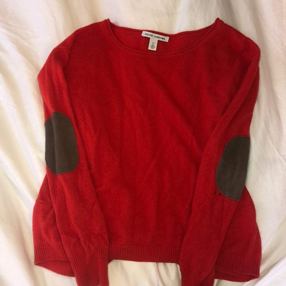 Red cashmere sweater
